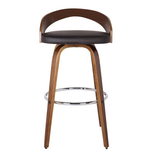 Maklaine 26" Faux Leather Counter Stool in Brown