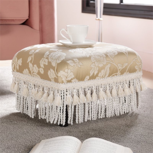 Fiona Traditional Decorative Footstool Neutral