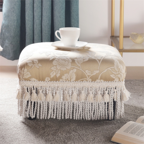 Fiona Traditional Decorative Footstool Neutral