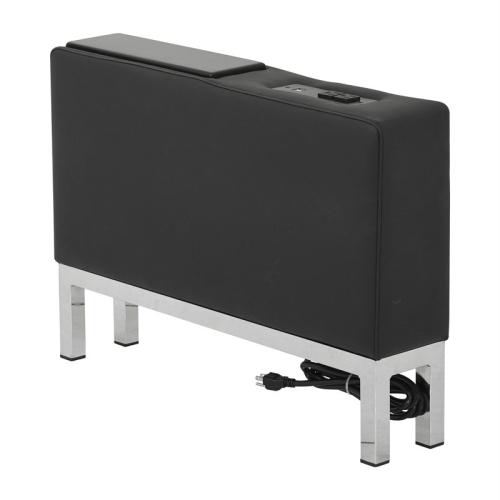Wall Street Modular Component in Black Faux Leather Charging Station