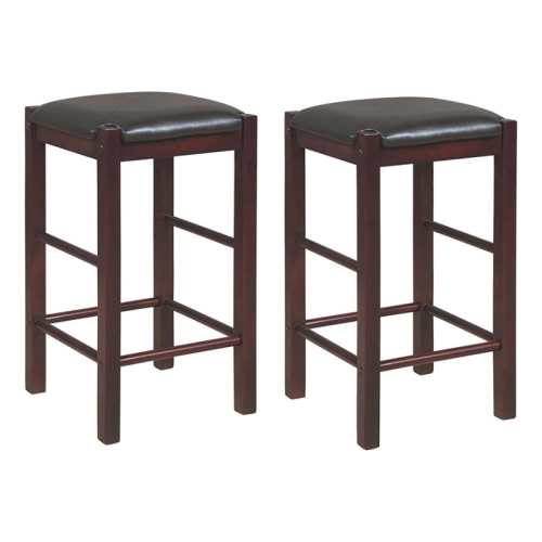 Riverbay Furniture 25" Transitional Wood Counter Stool in Espresso