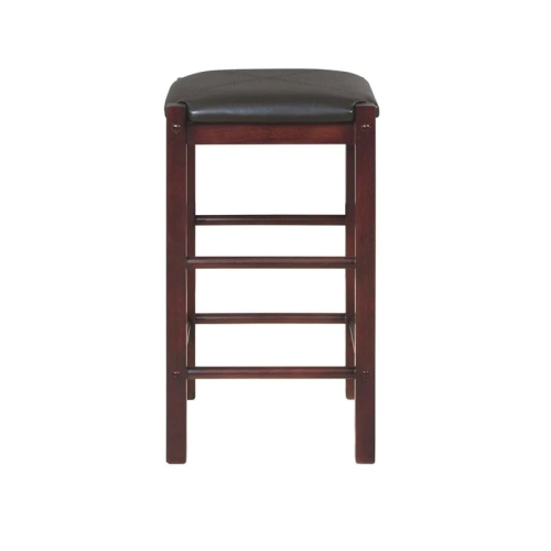 Riverbay Furniture 25" Transitional Wood Counter Stool in Espresso