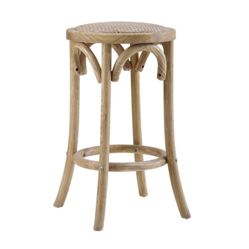 RIVERBAY FURNITURE  24" Retro Wood Backless Counter Stool In In Brown