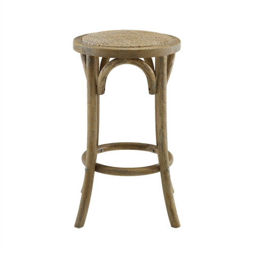 Riverbay Furniture 24" Retro Wood Backless Counter Stool in Brown