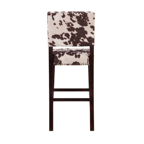 Riverbay Furniture 30" Transitional Wood/Microfiber Bar Stool in Brown
