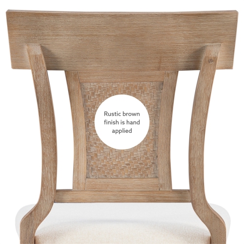 Riverbay Furniture 30" Transitional Wood/Fabric Bar Stool in Brown