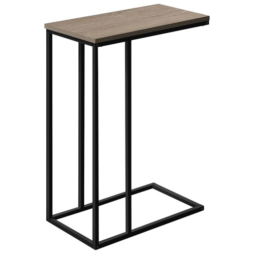 Monarch Contemporary Rectangular C-Shelf Accent Table - Dark Taupe