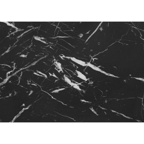 Table d'appoint rectangulaire contemporaine à 2 tablettes de Monarch - Aspect de marbre noir/Noir