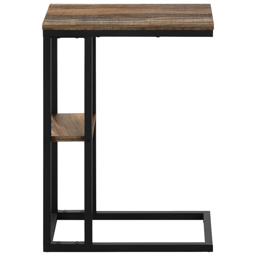 Table d'appoint rectangulaire contemporaine à 2 tablettes de Monarch - Brun/Noir