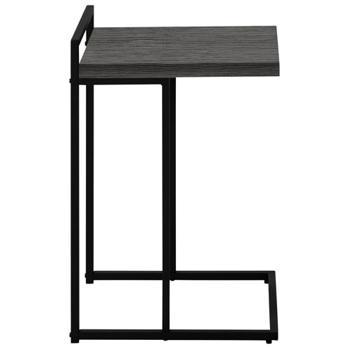 Monarch Thick-Panel Contemporary Rectangular Accent Table - Grey/Black