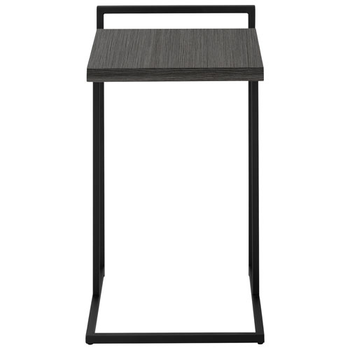 Monarch Thick-Panel Contemporary Rectangular Accent Table - Grey/Black