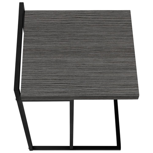 Monarch Thick-Panel Contemporary Rectangular Accent Table - Grey/Black