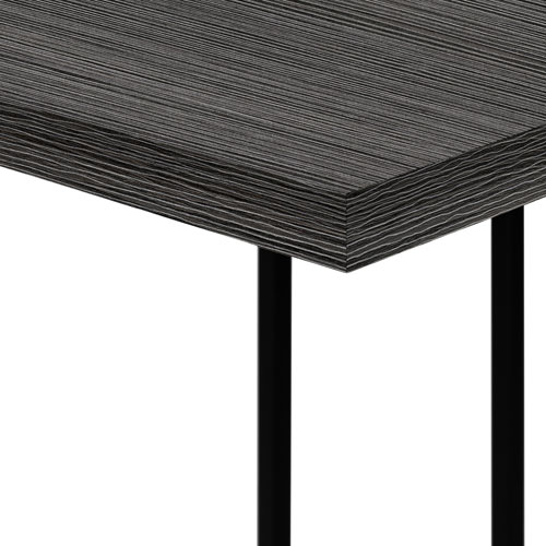 Monarch Thick-Panel Contemporary Rectangular Accent Table - Grey/Black