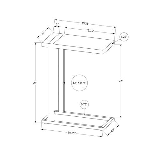 Monarch Industrial Farmhouse Rectangular Accent Table - Grey Reclaimed Wood-Look