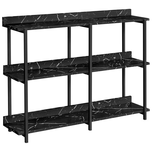 Console rectangulaire contemporaine de Monarch - Aspect marbre noir