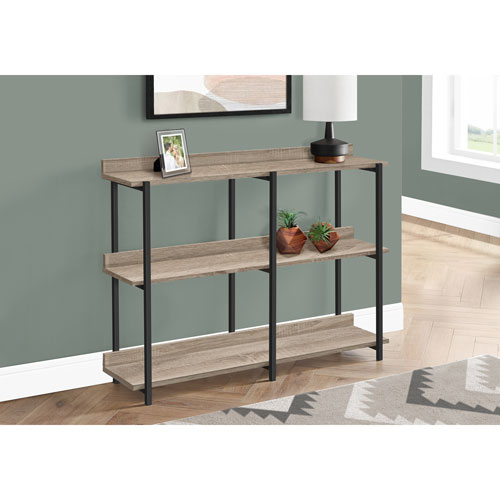 Monarch Contemporary Rectangular Console Table - Dark Taupe