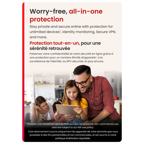 McAfee+ Premium Family (PC/Mac/iOS/Android) - Unlimited Devices - 1 Year