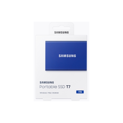 SAMSUNG – 1&nbsp;To SSD portatif T7, jusqu'à 1050&nbsp;Mo/s, disque SSD externe USB 3,2, bleu