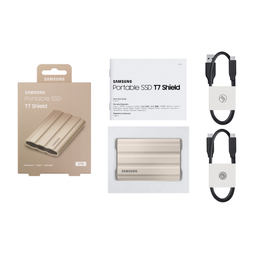 SAMSUNG T7 Shield 2TB USB 3.2 Gen 2 External Solid State Drive MU-PE2T0K/AM