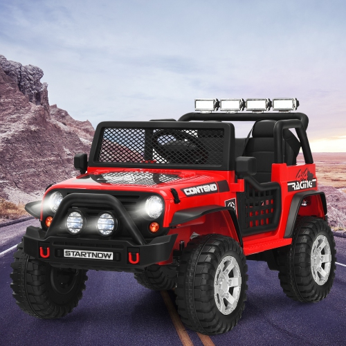 Topbuy Kids Ride on Truck 12V Electric Truck w/Remote Control Battery Powered Ride on Toy Car Black/Pink/Red/White