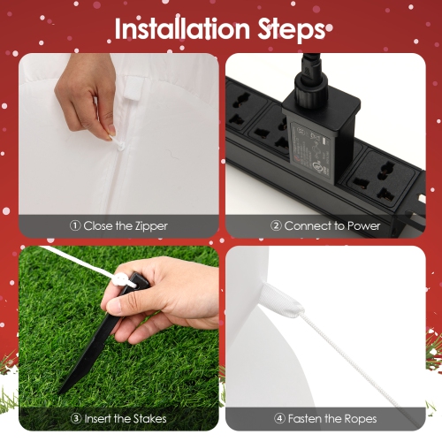 Topbuy 6 FT Inflatable Snowman with Cute Dog Christmas Blow up Snowman and Dog with Bright Built-in LED Lights Inflatable Snowman for Christmas