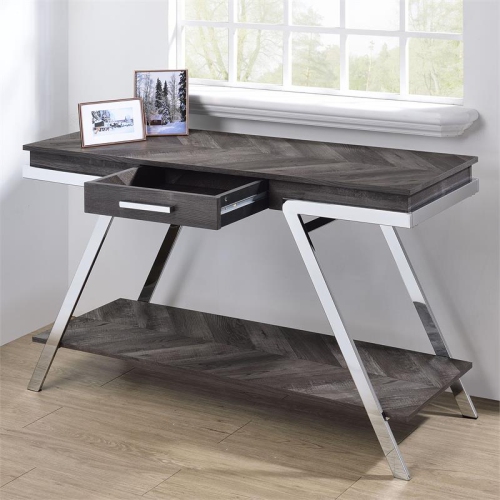 Steve Silver Roma Dark Gray Wood and Laminate Sofa Table