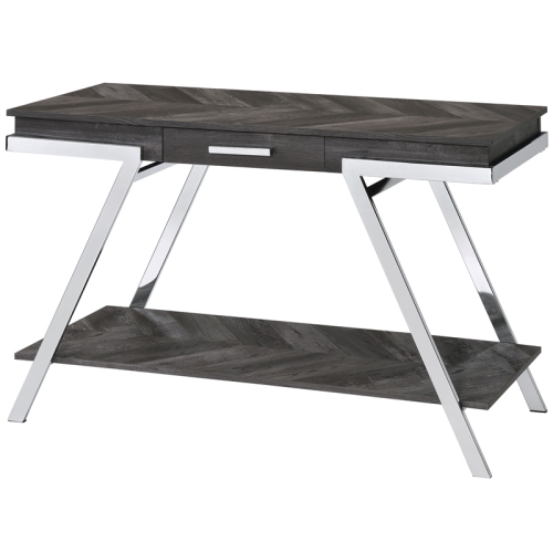 Steve Silver Roma Dark Gray Wood and Laminate Sofa Table
