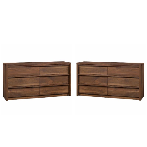 2 Piece Dresser Set in Grand Walnut