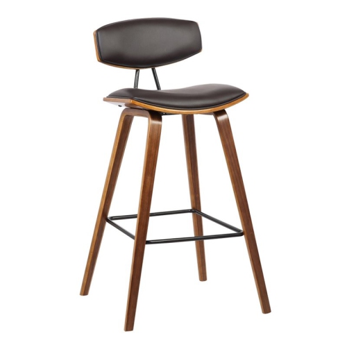HAWTHORNE  Collections 30" Faux Leather Bar Stool In Walnut And In Brown