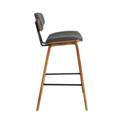Hawthorne Collections 38"H Modern Wood Counter Stool in Walnut/Gray