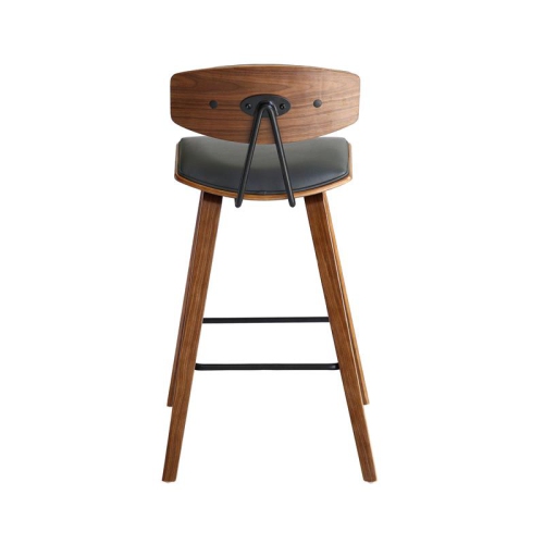 Hawthorne Collections 38"H Modern Wood Counter Stool in Walnut/Gray