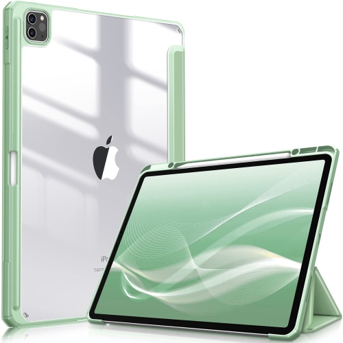 HLD  Fintie Hybrid Slim Case for Ipad Pro 12.9-Inch 5Th Generation 2021 - Built-In Pencil Holder Shockproof Cover With Clear Tr