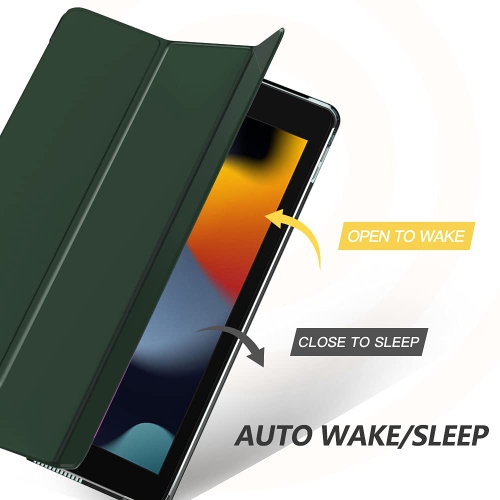 MoKo iPad 10.2 Case for iPad 9th Generation 2021/ iPad 8th Generation 2020/ iPad 7th Generation 2019, Slim Stand Hard Back S