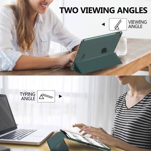 MoKo iPad 10.2 Case for iPad 9th Generation 2021/ iPad 8th Generation 2020/ iPad 7th Generation 2019, Slim Stand Hard Back S