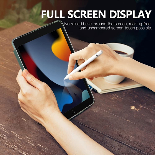 MoKo iPad 10.2 Case for iPad 9th Generation 2021/ iPad 8th Generation 2020/ iPad 7th Generation 2019, Slim Stand Hard Back S