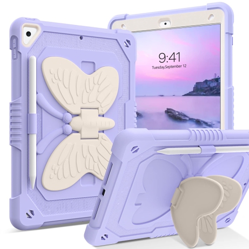 Image 1 de 7.. Étui iPad 9e génération 10.2 po 2021, étui iPad 8e génération, iPad 7e génération, étui iPad Air 3 10.5 po, étui DUEDUE Butterfly