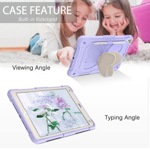 iPad 9th Generation Case 10.2 Inch 2021, iPad 8th Generation Case,iPad 7th Generation,iPad Air 3 Case 10.5",DUEDUE Butterfly
