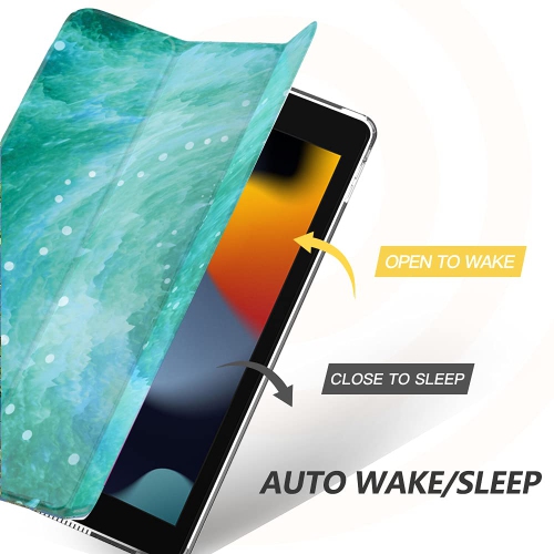 MoKo iPad 10.2 Case for iPad 9th Generation 2021/ iPad 8th Generation 2020/ iPad 7th Generation 2019, Slim Stand Hard Back S