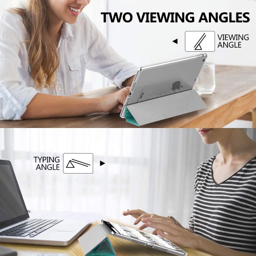 MoKo iPad 10.2 Case for iPad 9th Generation 2021/ iPad 8th Generation 2020/ iPad 7th Generation 2019, Slim Stand Hard Back S