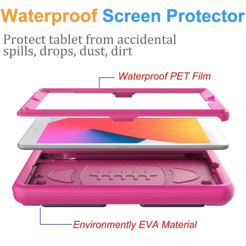 BMOUO New iPad 10.2 Case 2021/2020/2019 - iPad 9th/8th/7th Generation Case with Built-in Screen Protector,Shockproof Light W