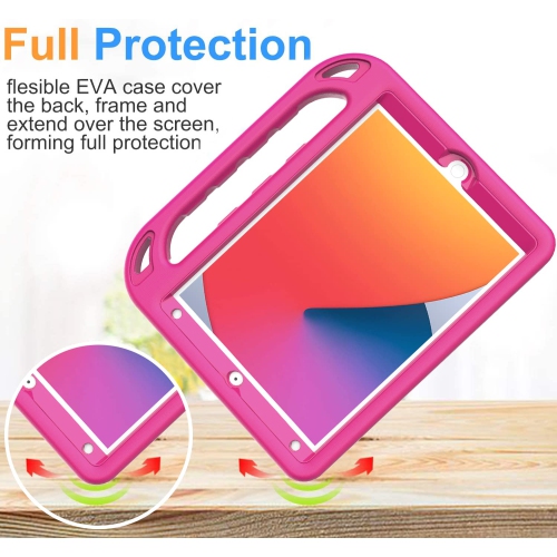 BMOUO New iPad 10.2 Case 2021/2020/2019 - iPad 9th/8th/7th Generation Case with Built-in Screen Protector,Shockproof Light W