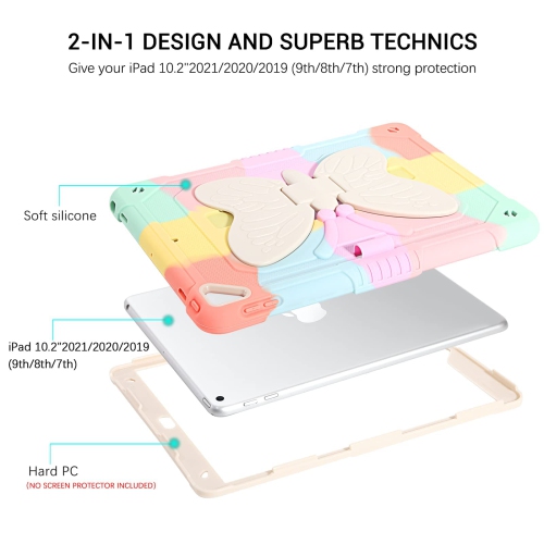 iPad 9th Generation Case, iPad 8th/7th Generation Case iPad 10.2 Case, iPad Air 3 Case [Pencil Holder] Kids Camo Case for iPad 10.2" Shockproof