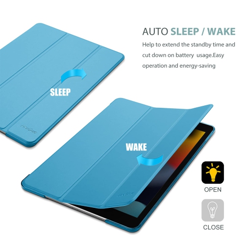 ProCase iPad 10.2 Case 2021 9th Gen/ 2020 iPad 8th Gen/ 2019 7th Gen, Slim Stand Hard Back Shell Protective Smart Cover Case