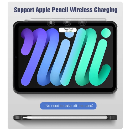 Case for New iPad Mini 6th Generation, iPad Mini 6 Case(8.3-inch, 2021), [Support Touch ID & Apple Pencil Charging] Ultra Slim Shock Absorbant