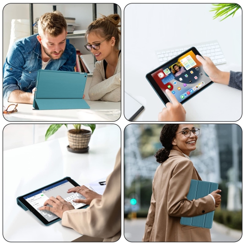 ProCase iPad 10.2 Case 2021 iPad 9th Gen/ 2020 iPad 8th Gen/ 2019 iPad 7th Gen Case, Slim Tri-fold Stand Hard Back Shell Dua