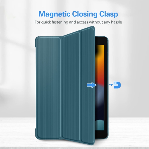 ProCase iPad 10.2 Case 2021 iPad 9th Gen/ 2020 iPad 8th Gen/ 2019 iPad 7th Gen Case, Slim Tri-fold Stand Hard Back Shell Dua