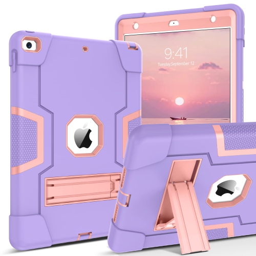 Image 1 de 7.. Étui rigide ajusté pour iPad 10.2 de DUEDUE pour iPad 2021, 9e/8e/7e génération, béquille et robuste, étui rigide hybride antidérapant pour PC