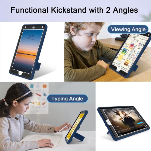 iPad 9th Generation Case, iPad 8th Generation Case, iPad 7th Gen Case, iPad 10.2 2021/2020/2019 Case, VENINGO 3 in 1 Heavy D