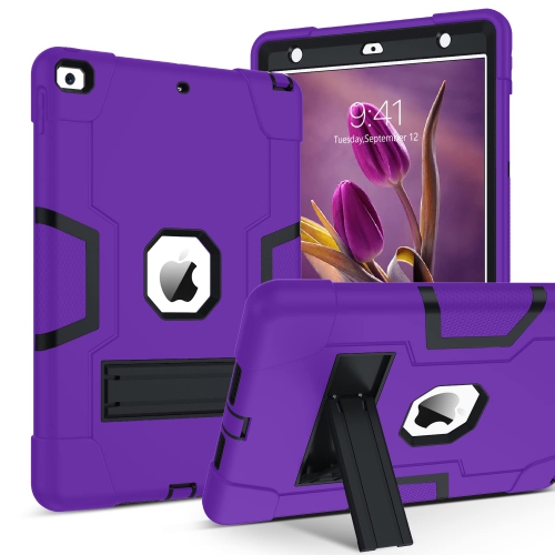 HLD  Duedue Ipad 10.2 Case 2021, Ipad 9Th/8Th/7Th Generation Case, Kickstand Shockproof Heavy Duty Hybrid Hard PC Cover Anti-Slip