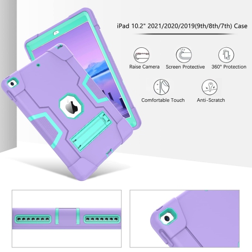 GUAGUA iPad 9th Generation 10.2 Case 2021, iPad 8th/7th Generation Case iPad 10.2 Case 2020/2019 Kickstand Heavy Duty Cover